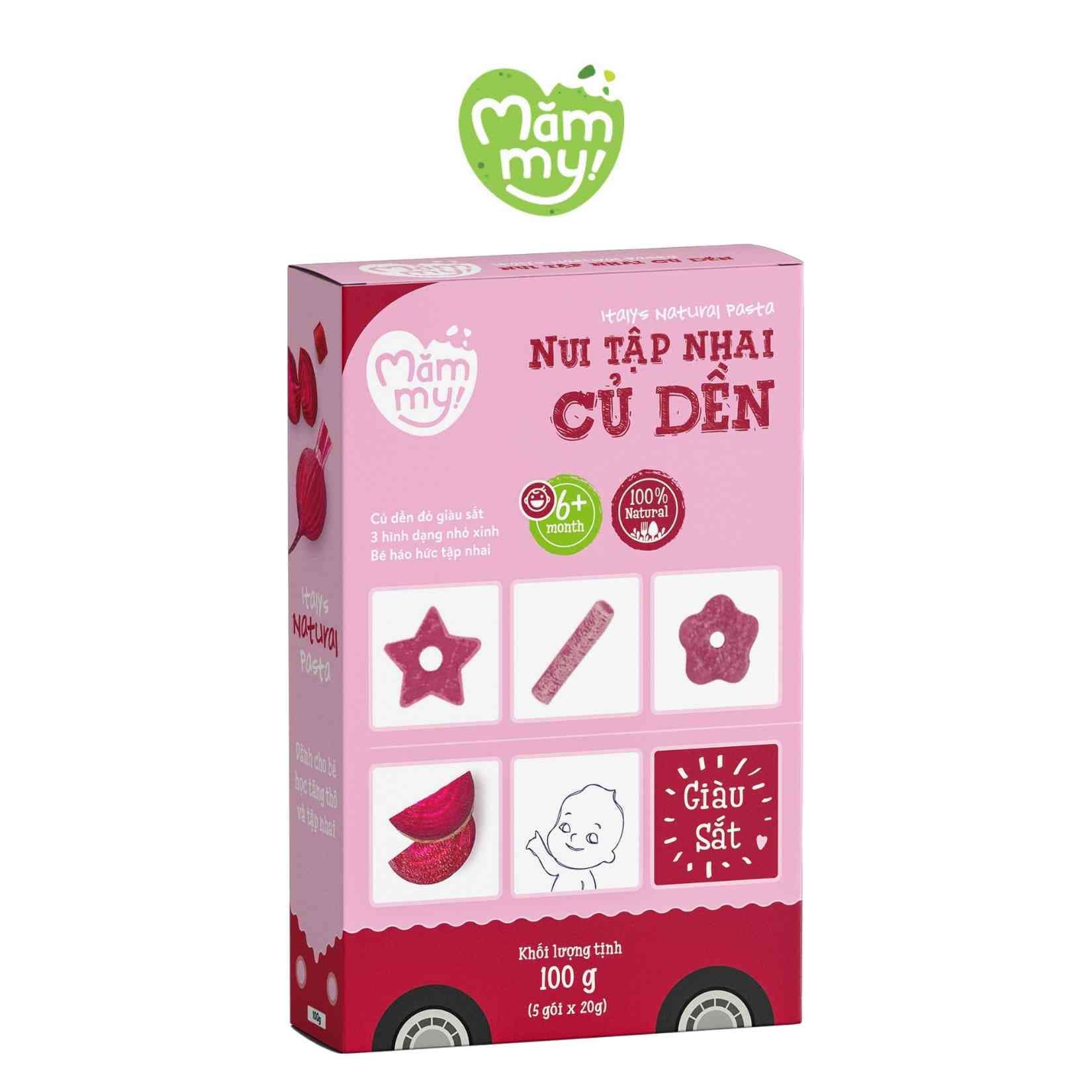 Nui củ dền mini tập nhai - Hộp 100g