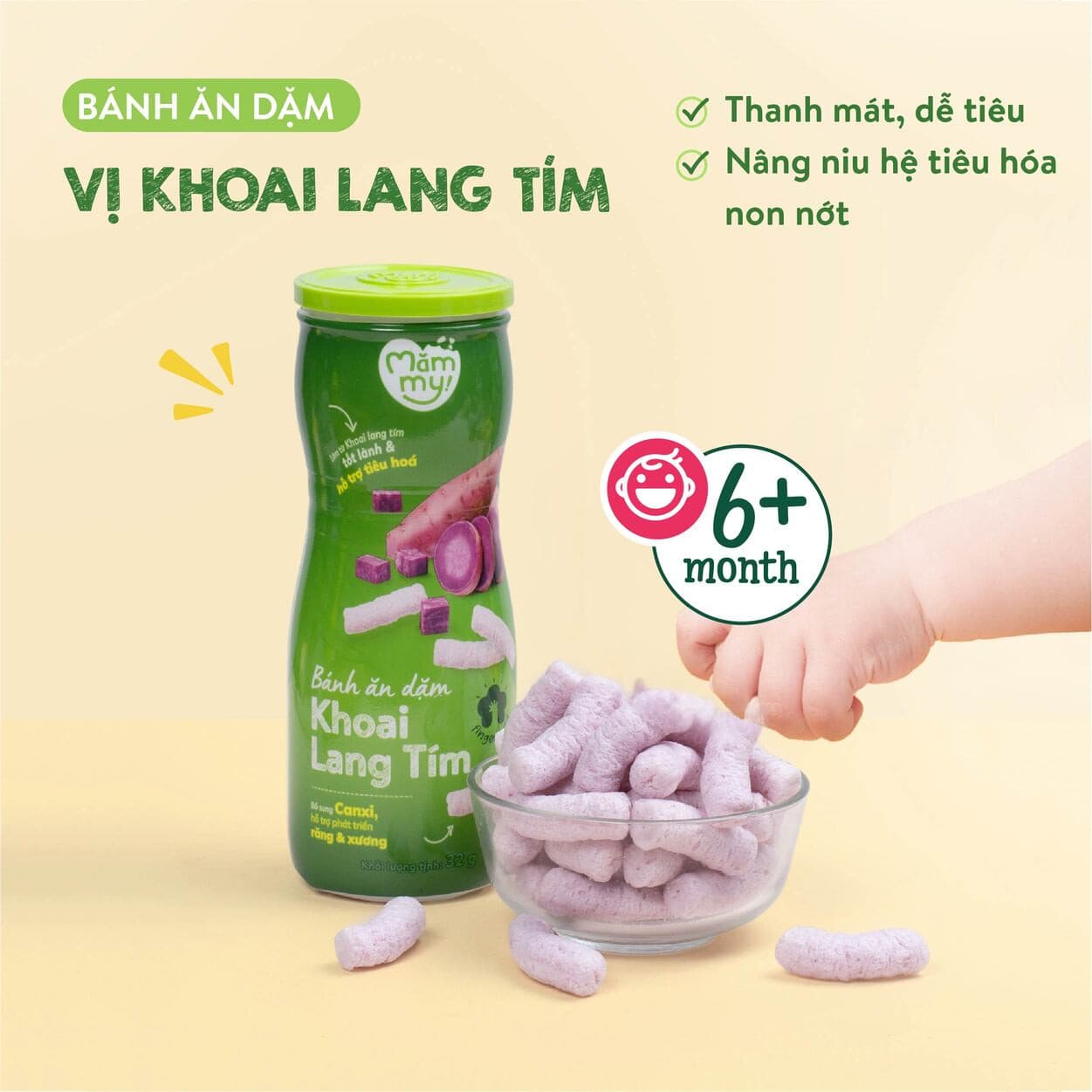 Bánh ăn dặm vị Khoai Lang Tím - Hũ 32 g 2