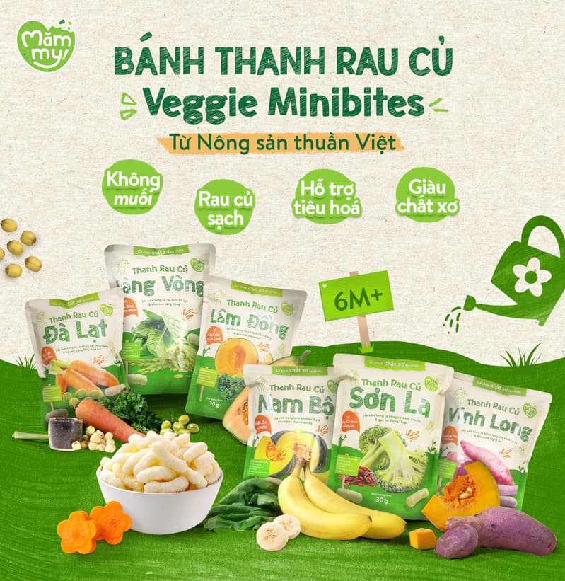Combo 3 bánh ăn dặm thanh rau củ [Mua 3 tặng 2] 2