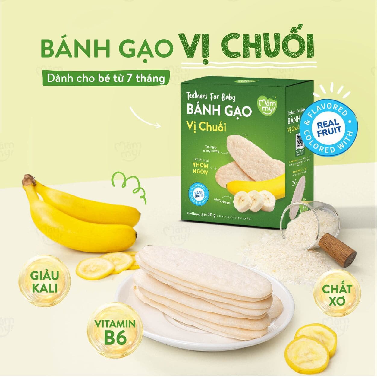Bánh gạo Vị Chuối - 50 g 2
