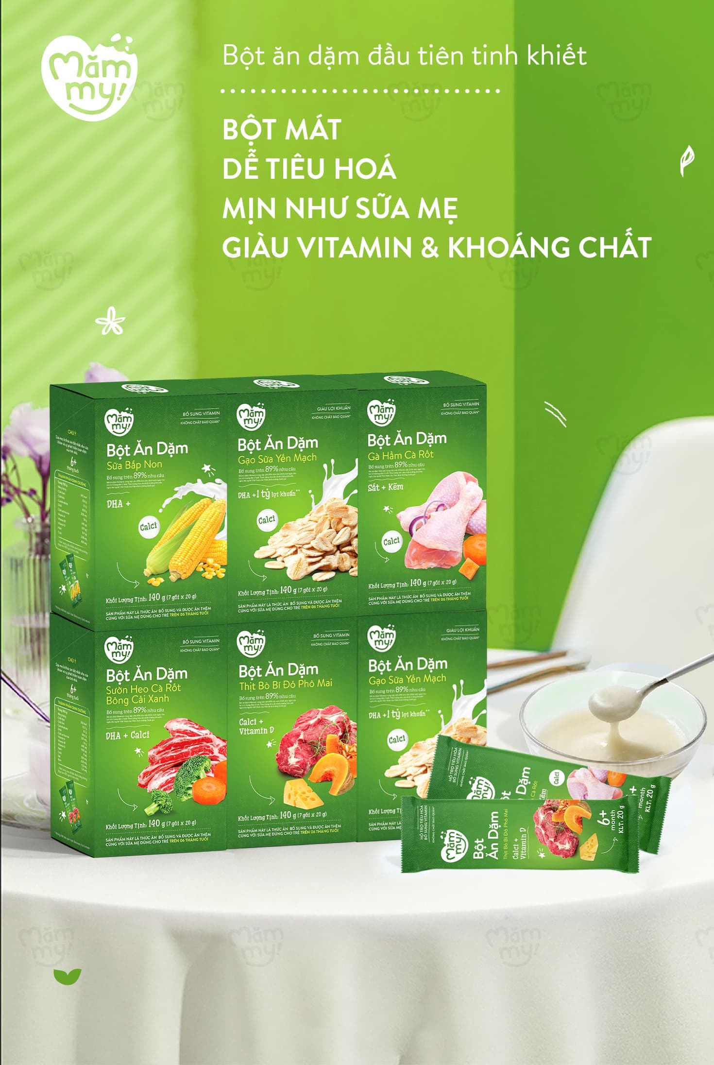 Bột ăn dặm Sữa bắp non - Hộp 140g 5
