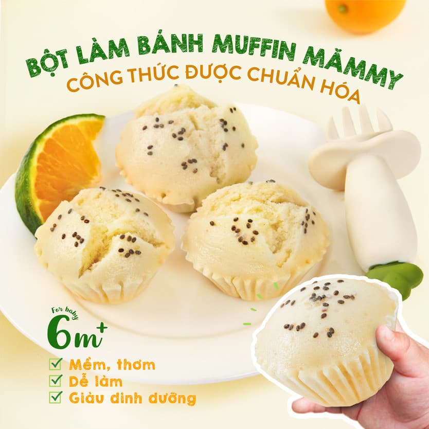 Bột làm bánh Muffin cam sữa - Hộp 200g 2