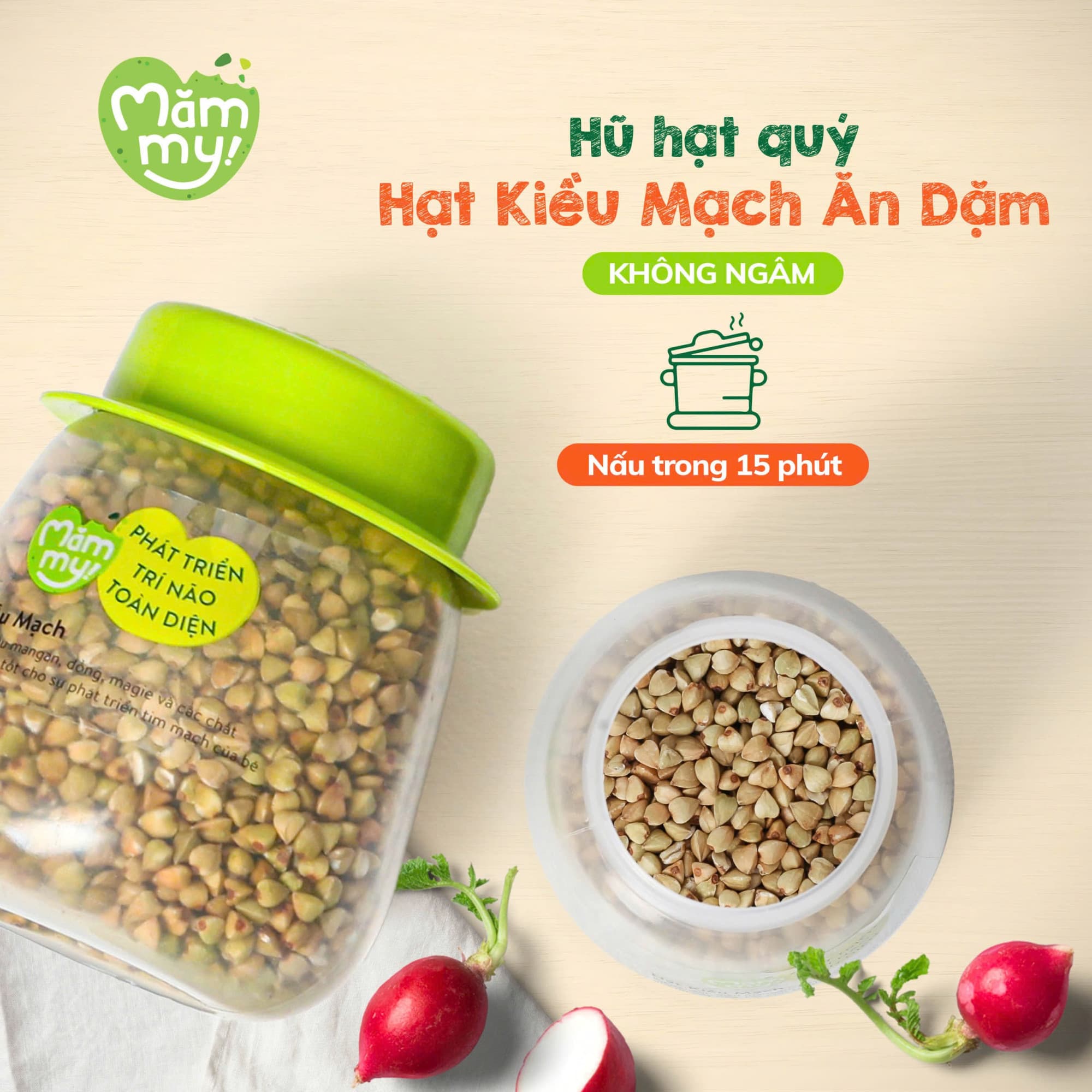 Set 3 hạt yến mạch, diêm mạch, kiều mạch - Hỗ trợ tăng cân 3
