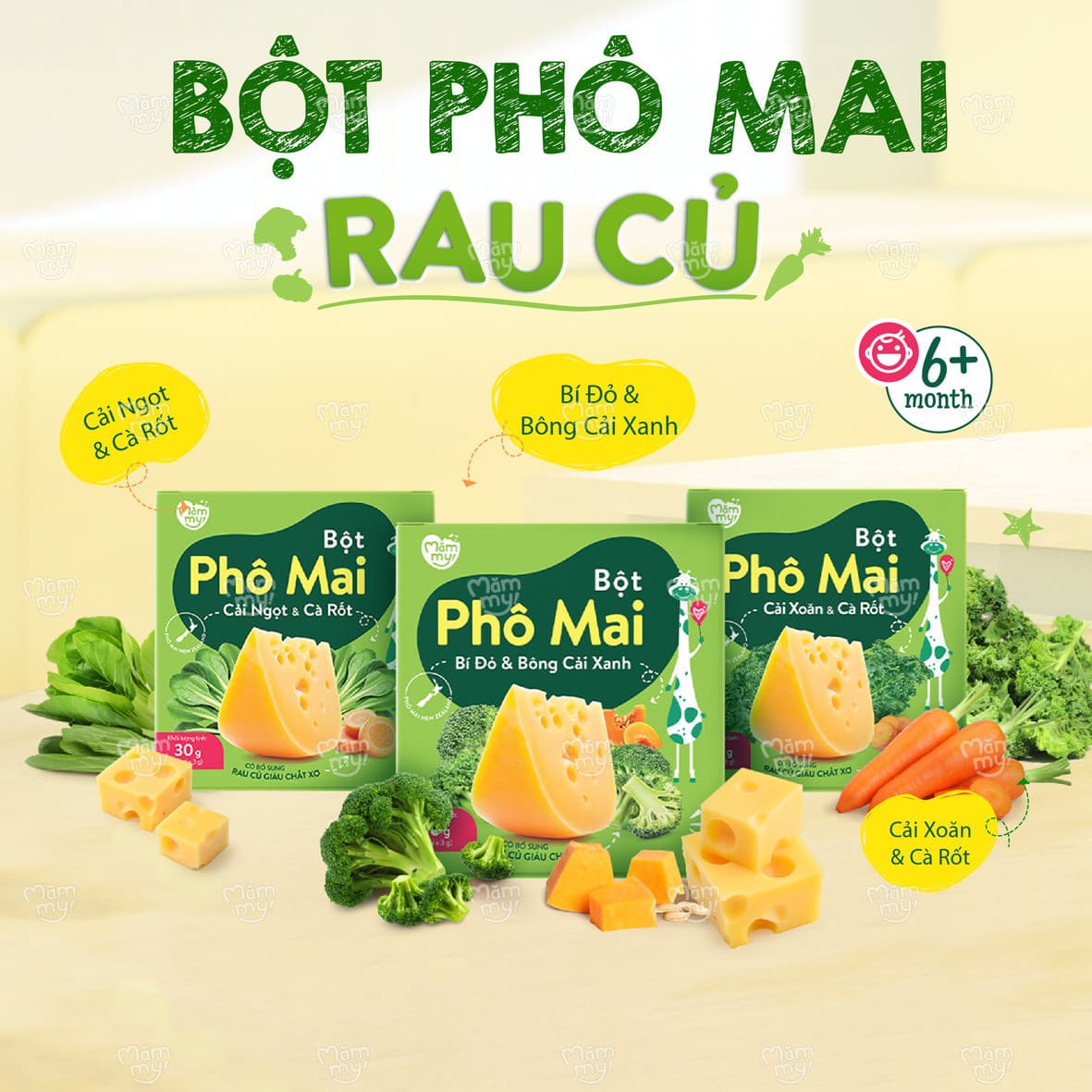 Bột phô mai Cải Ngọt & Cà Rốt 30 g (3 g x 10 gói) 6