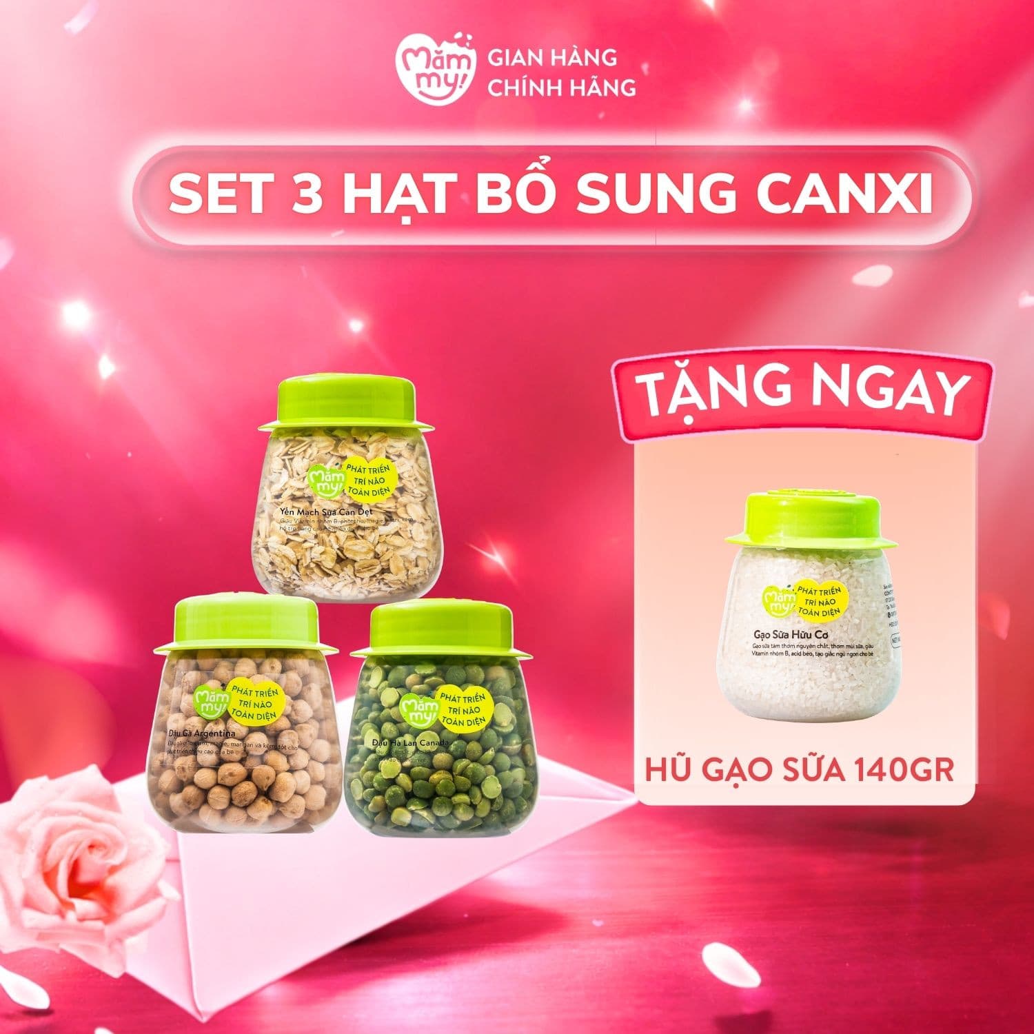 Set 3 hạt yến mạch, đậu gà, đậu hà lan - Hỗ trợ bổ sung canxi