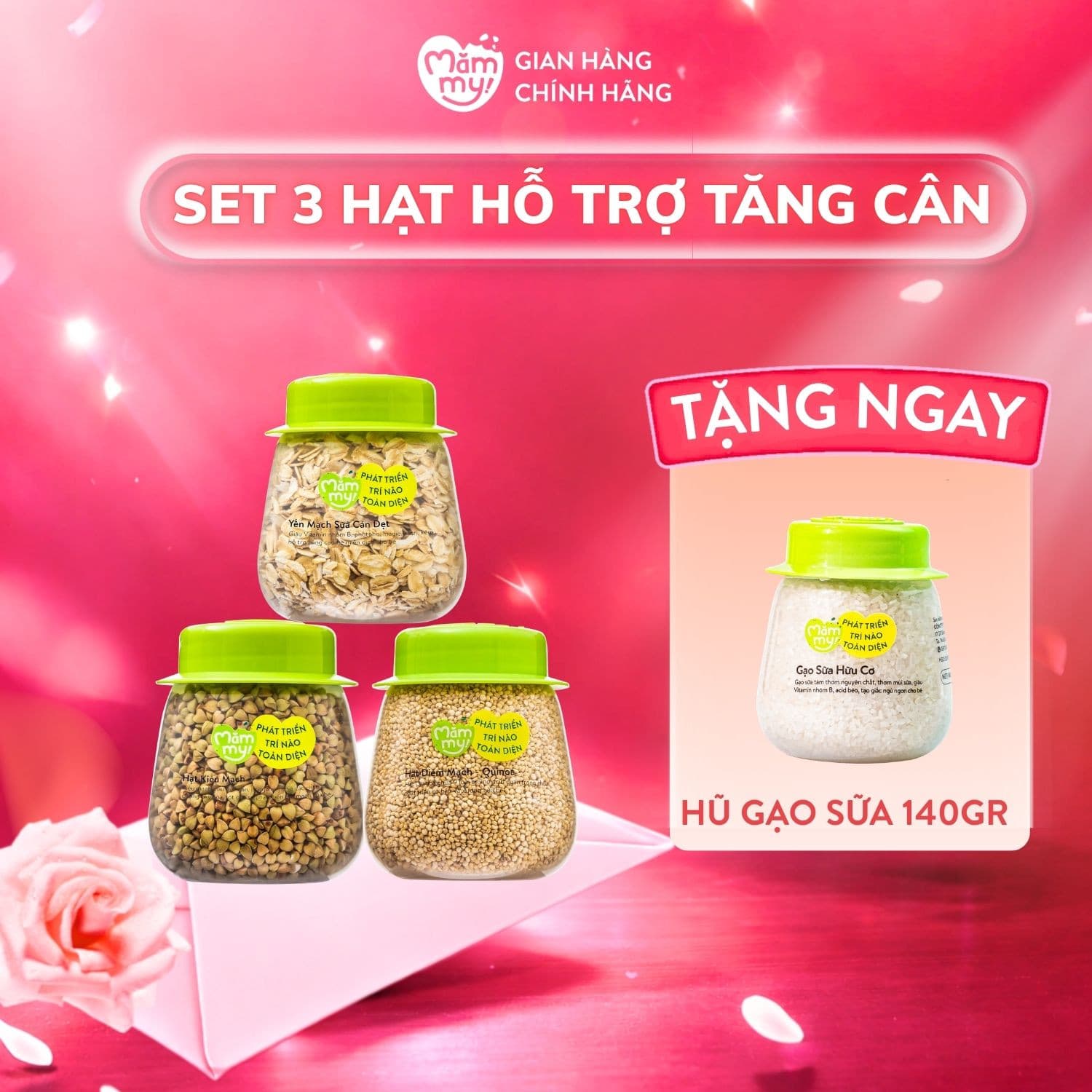 Set 3 hạt yến mạch, diêm mạch, kiều mạch - Hỗ trợ tăng cân
