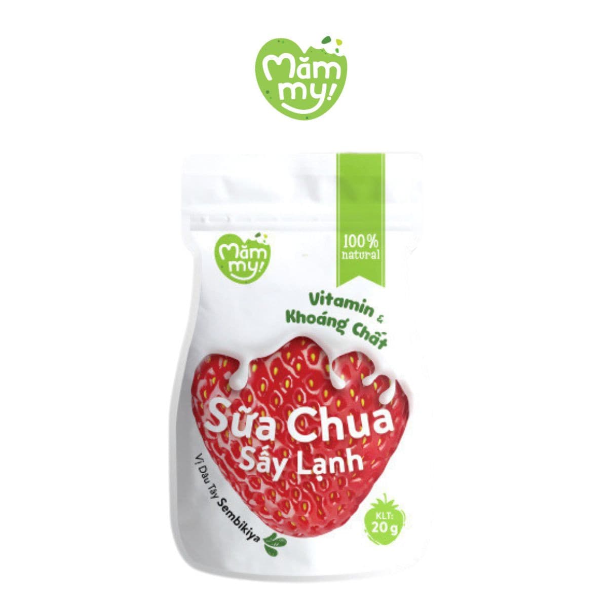 Sữa chua sấy Vị Dâu Sembikiya - Túi 20g