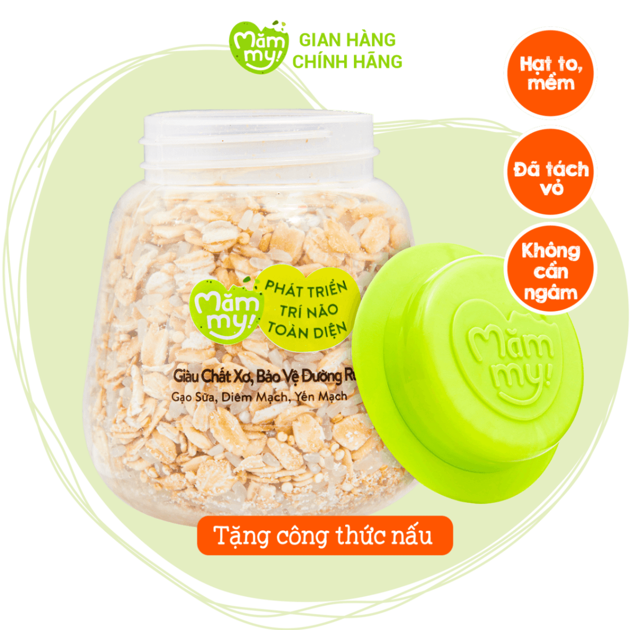 Hạt Mix 3 Hạt Ăn Dặm Giàu Chất Xơ Bảo Vệ Đường Ruột Mămmy Hũ 120g 4