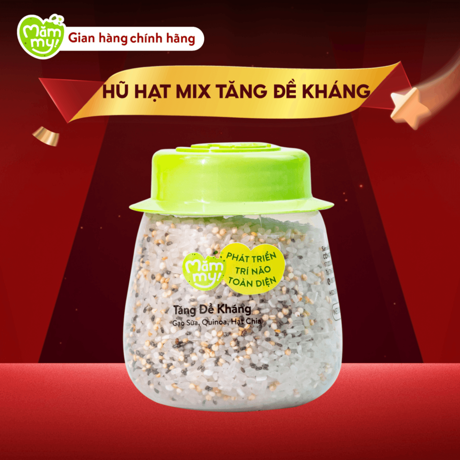 Hạt Mix 3 Hạt Ăn Dặm Tăng Đề Kháng Mămmy Hũ 130g 3