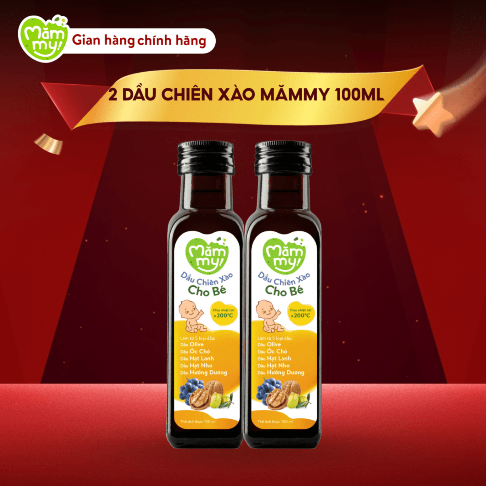 Dầu chiên xào cho bé Mămmy 100ml [MUA 2 TẶNG 1] 3