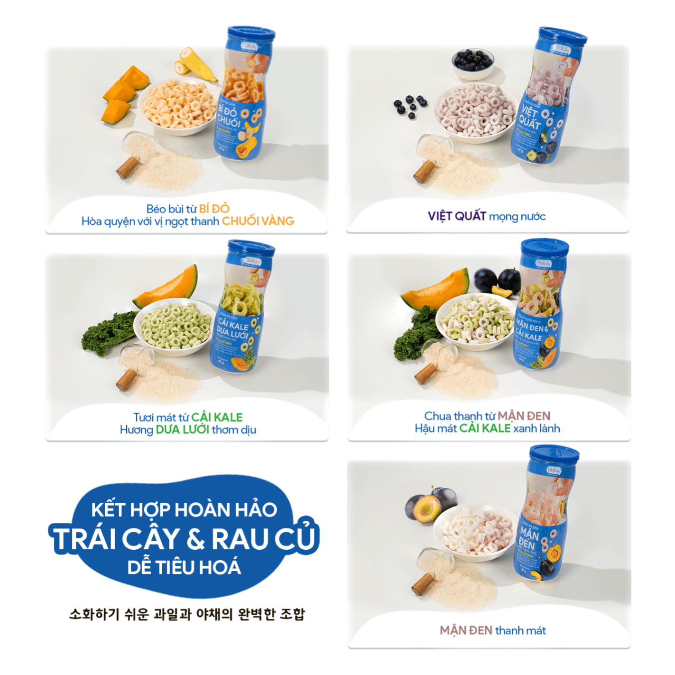 Combo 5 Bánh ăn dặm Biobaby - Hũ 40g [Tặng bàn lego] 2