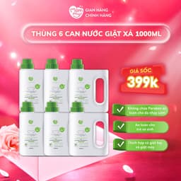 [DATE 2027] Combo 6 Can nước giặt xả sinh học Natural BéBé 1000ML