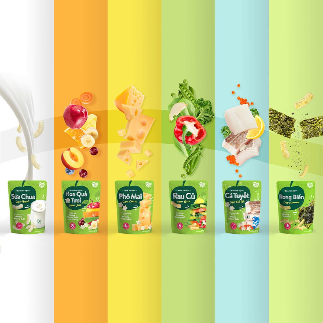 Combo 2 bánh ăn dặm vị rau củ và hoa quả [Tặng 2 xe đồ chơi Mini] 5