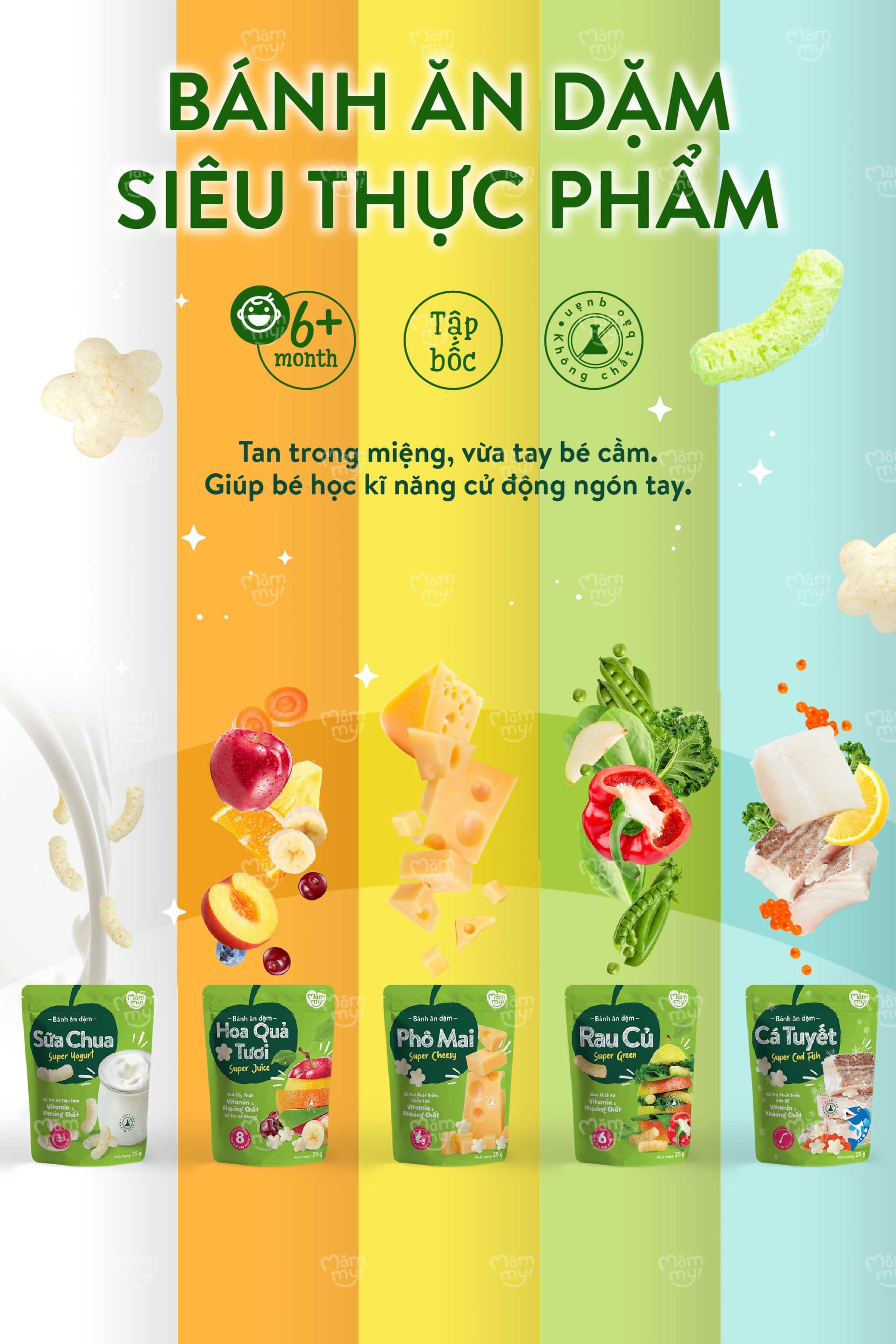 Combo 2 bánh ăn dặm vị rau củ và hoa quả [Tặng 2 xe đồ chơi Mini] 9