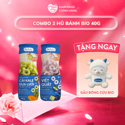 Combo 2 bánh Biobaby - Hũ 40g [Tặng gấu bông cừu BIO]