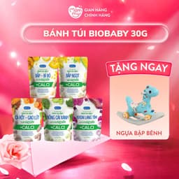 Combo 5 bánh Biobaby Túi 30g - [Tặng Ngựa Bập Bênh]