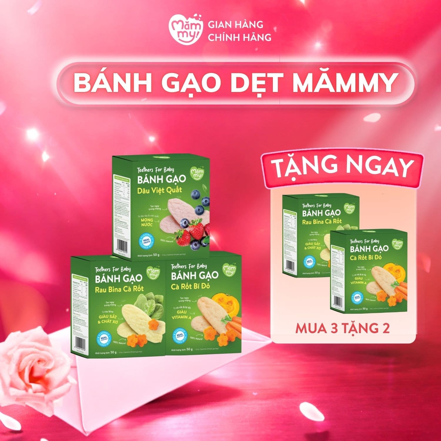 Combo 3 bánh gạo dẹt [Mua 3 tặng 2] 10