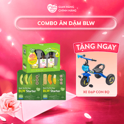 Combo cho bé ăn dặm BLW (Set dầu ăn dặm 30ml + 2 Hộp bánh BLW)