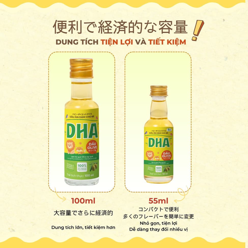Combo 6 dầu ăn dặm DHA - Chai 55ml 7