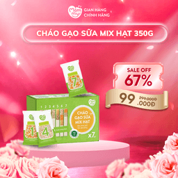 [ DATE 7/2026 ] Hạt Cháo Gạo Sữa Mix Ăn Dặm Mămmy Hộp 350g 7 gói x 50g