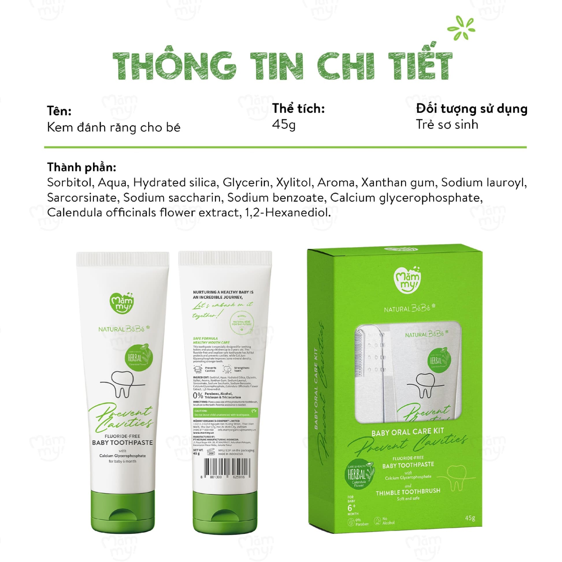 Kem đánh răng thảo dược Natural BéBé 10