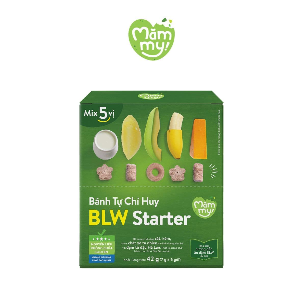 Bánh Tự Chỉ Huy – BLW Starter – Mix vị 42 g (7 g x 6 gói)