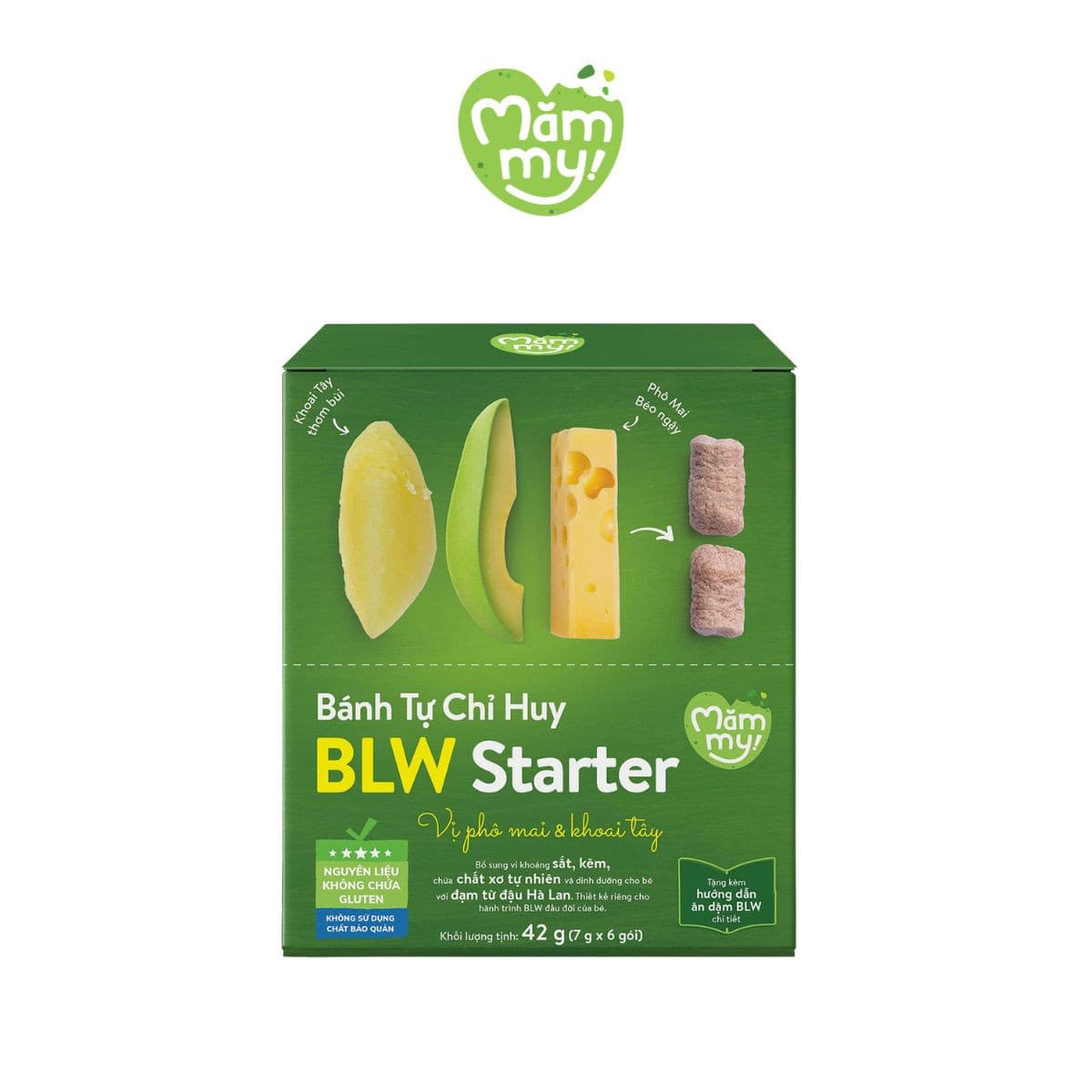 Bánh Tự Chỉ Huy – BLW Starter vị Phô Mai Khoai Tây 42 g (7 g x 6 gói)