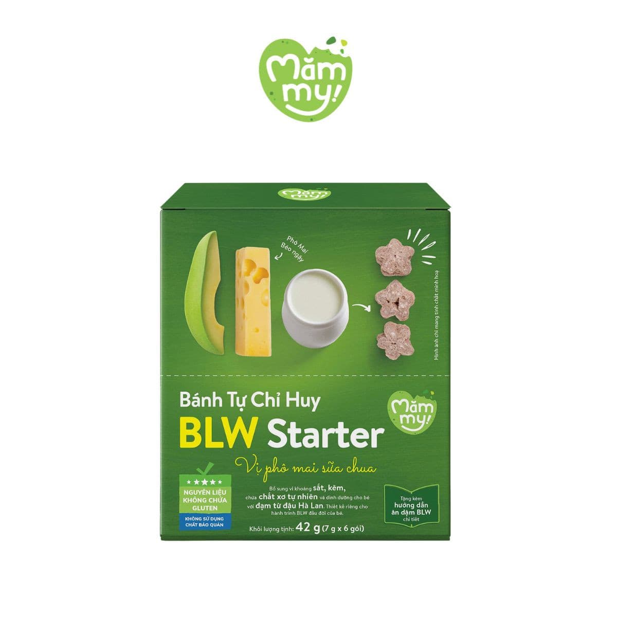 Bánh Tự Chỉ Huy – BLW Starter vị Phô Mai Sữa Chua 42 g (7 g x 6 gói)