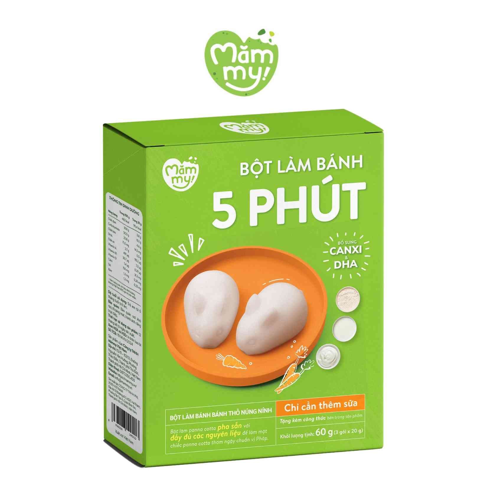 Bột làm bánh panna cotta thỏ núng nính - Hộp 60g