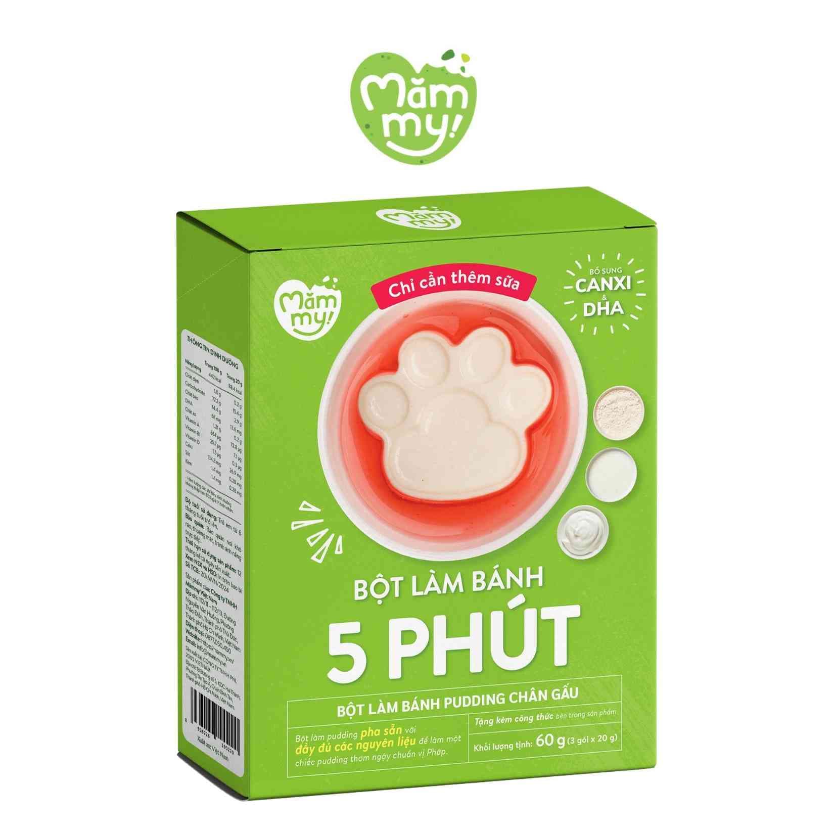 Bột Làm Bánh Pudding Chân Gấu - Hộp 60g