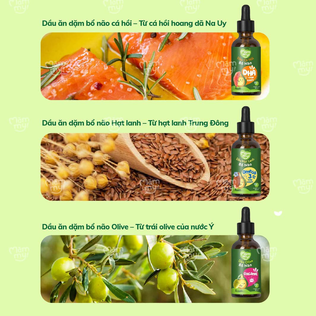 Dầu ăn dặm cá hồi - Chai 30ml 2