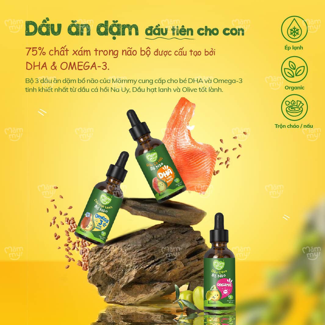 Dầu ăn dặm cá hồi - Chai 30ml 3