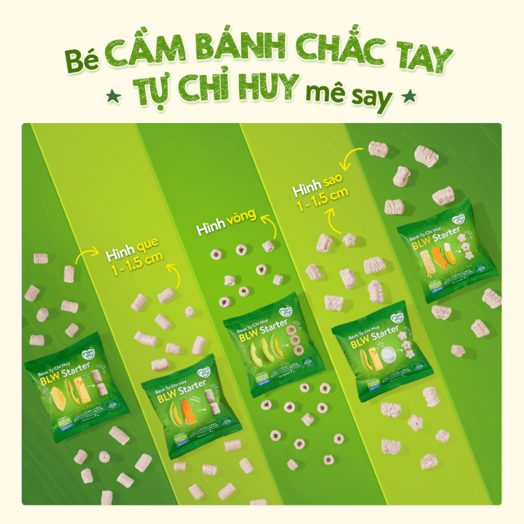 Bánh Tự Chỉ Huy – BLW Starter – Mix vị 42 g (7 g x 6 gói) 11