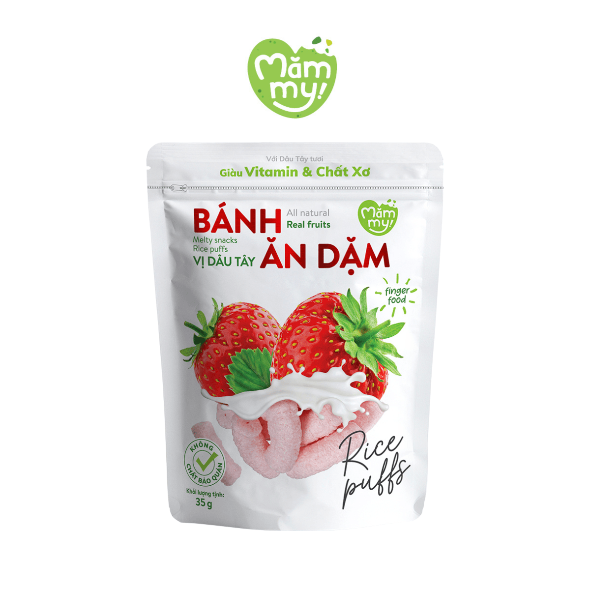 Bánh ăn dặm vị dâu - Túi 35g