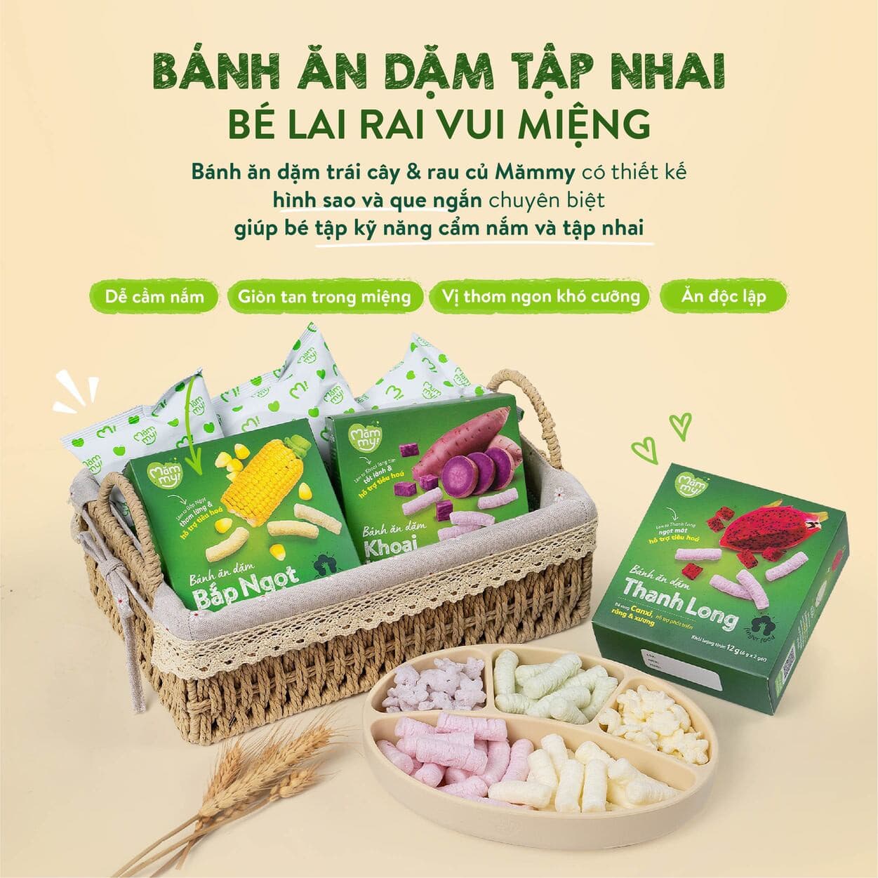 Bánh ăn dặm vị Bó Xôi - Hộp 12 g (6 g x 2 túi) 8