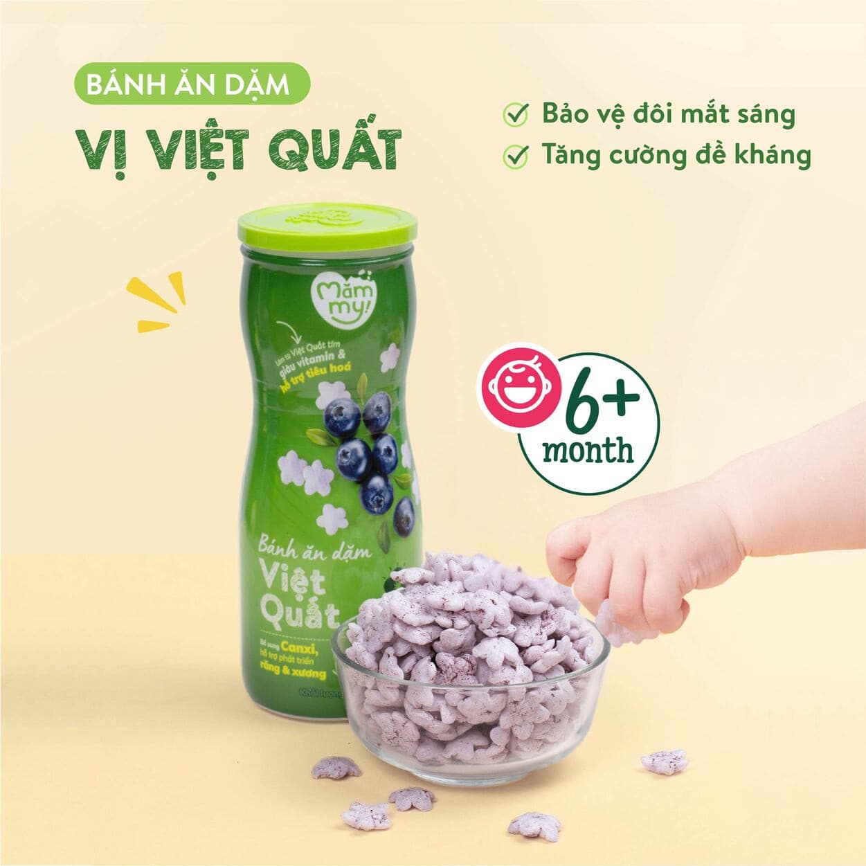 Bánh ăn dặm vị Việt Quất - Hũ 50 g 2