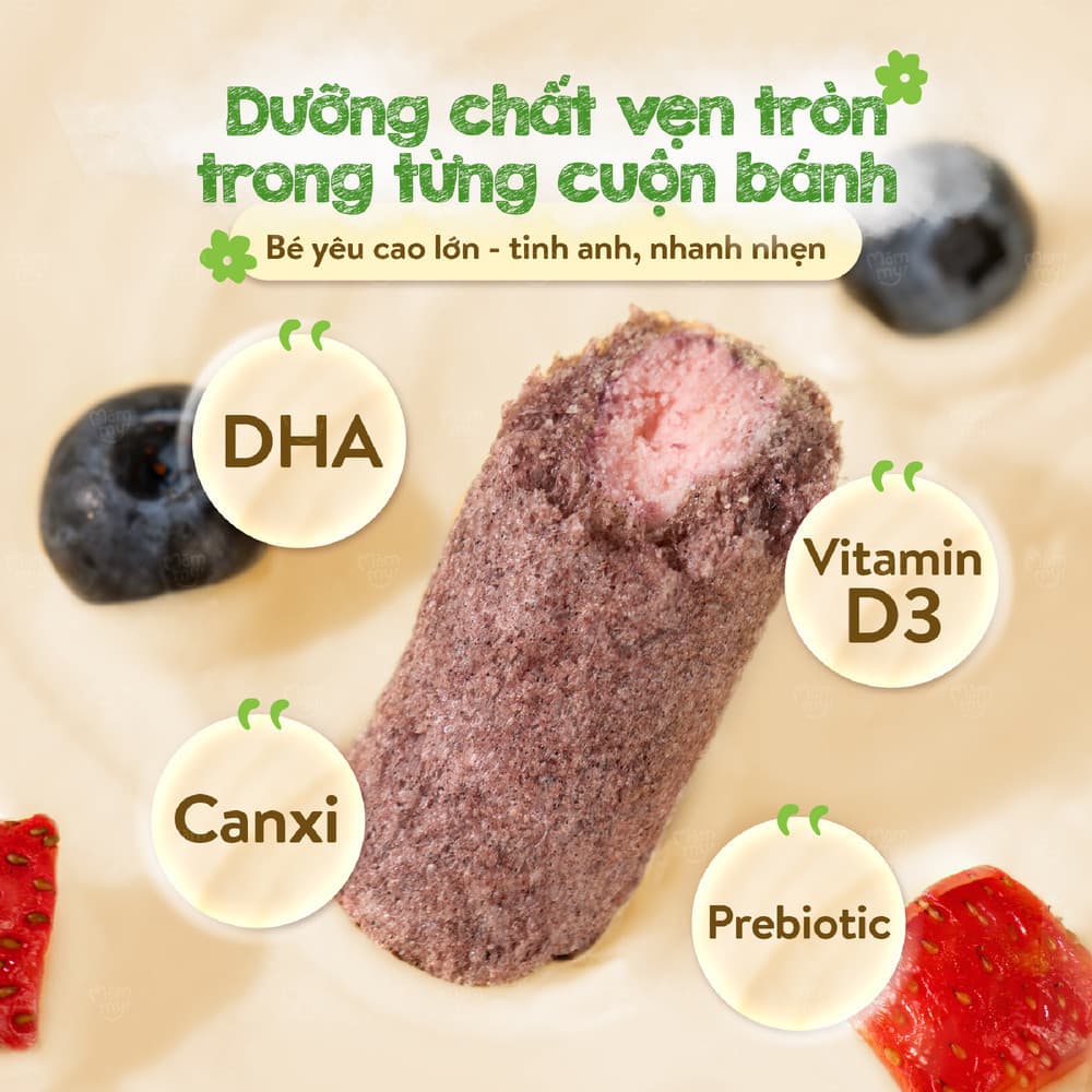 Bánh cuộn nhân kem Chuối - Yến mạch 60 g (10 thanh) 8