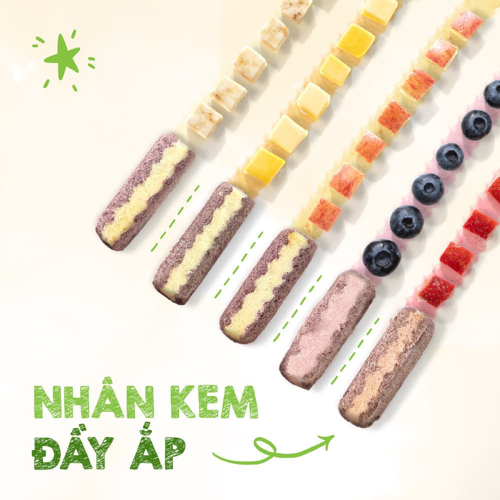 Bánh cuộn nhân kem Chuối - Yến mạch 60 g (10 thanh) 7