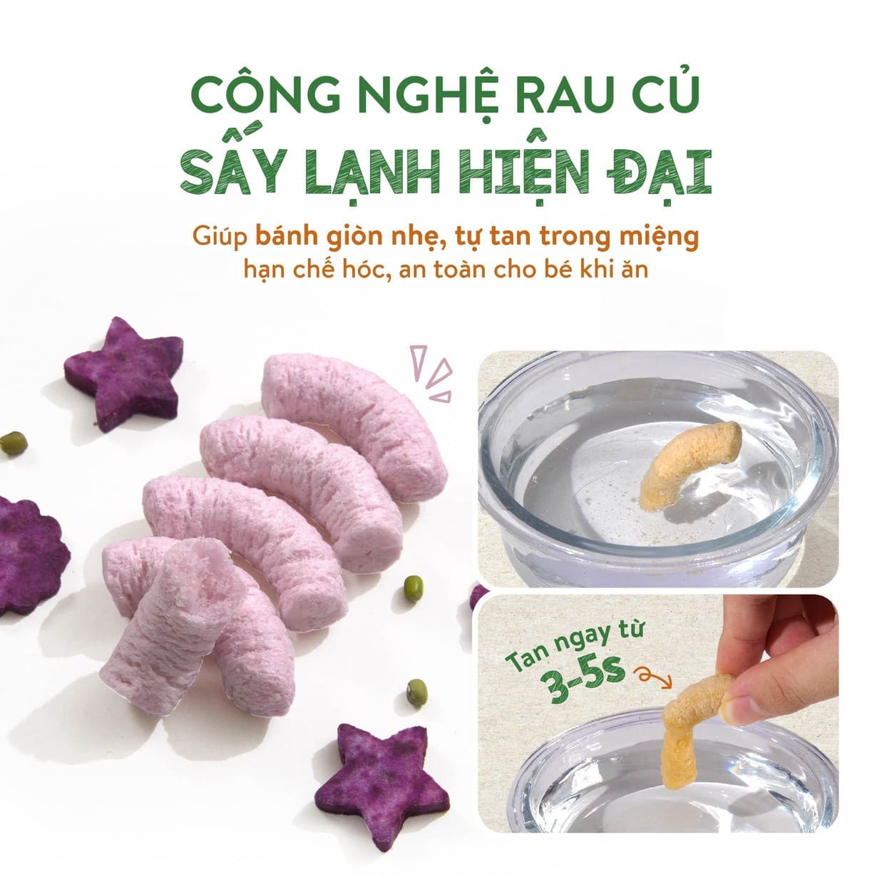 Bánh thanh rau củ Làng Vòng vị Rau Bina & Cốm Non 30 g 4
