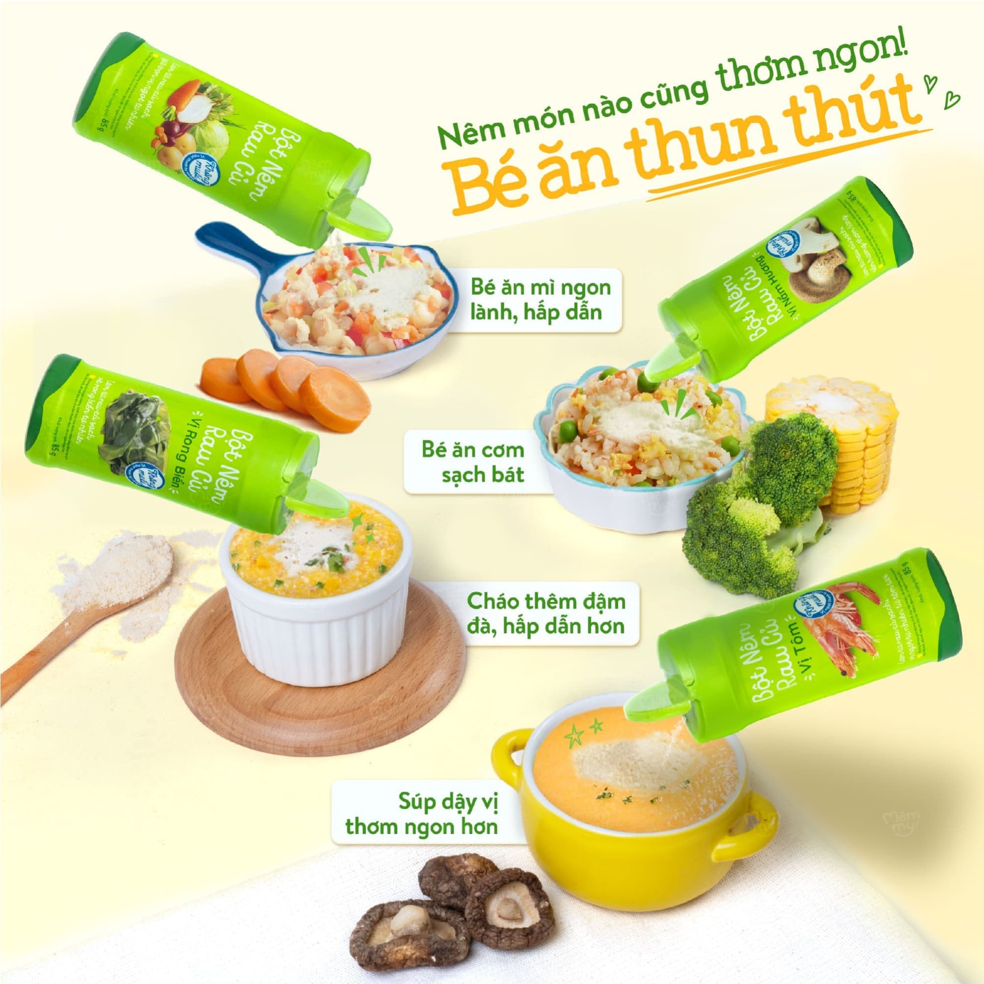 Bột nêm rau củ Mămmy - Hũ 85g 12