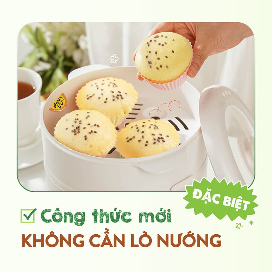 Bột làm bánh Muffin cam sữa - Hộp 200g 5