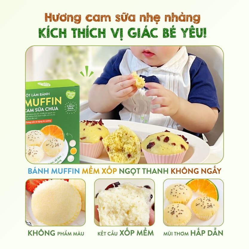 Bột làm bánh Muffin cam sữa - Hộp 200g 6