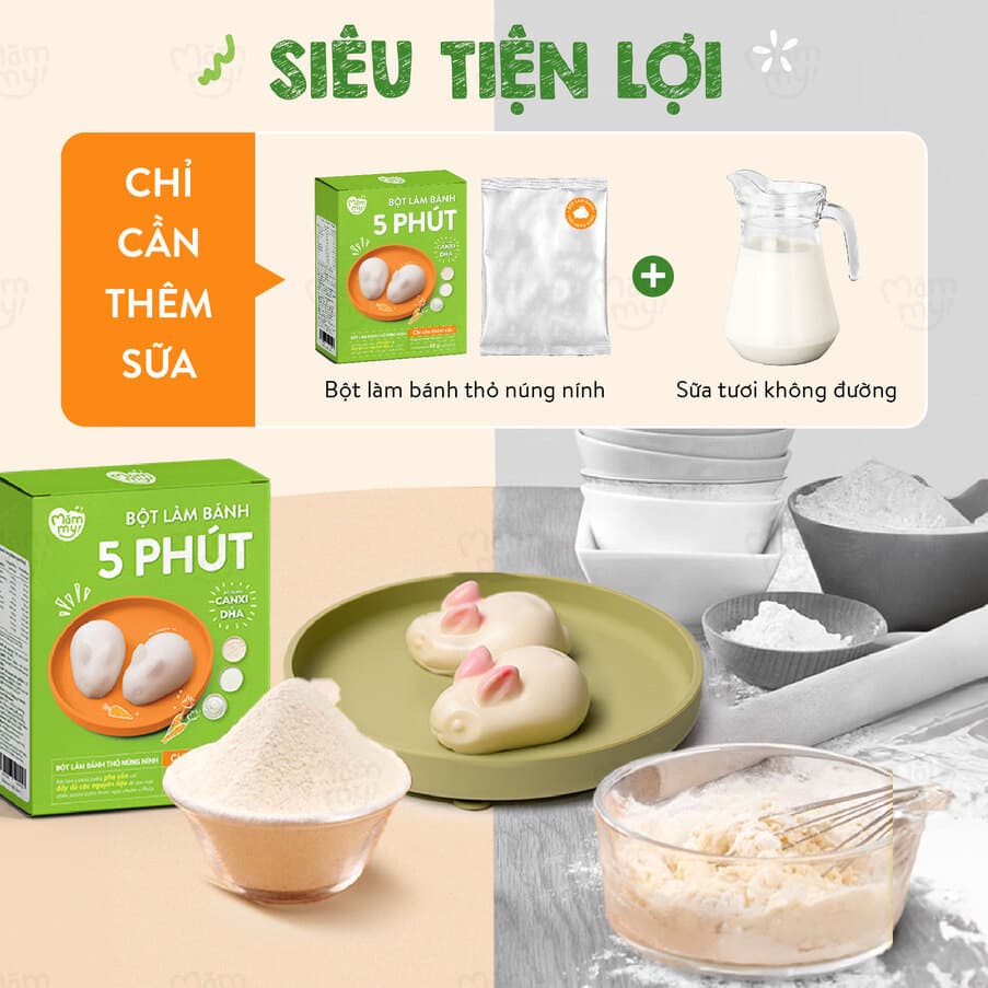 Bột làm bánh panna cotta thỏ núng nính - Hộp 60g 6