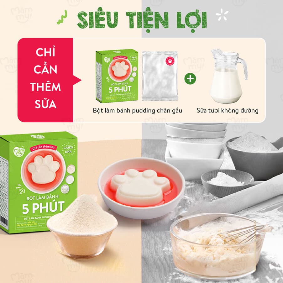 Bột Làm Bánh Pudding Chân Gấu - Hộp 60g 3