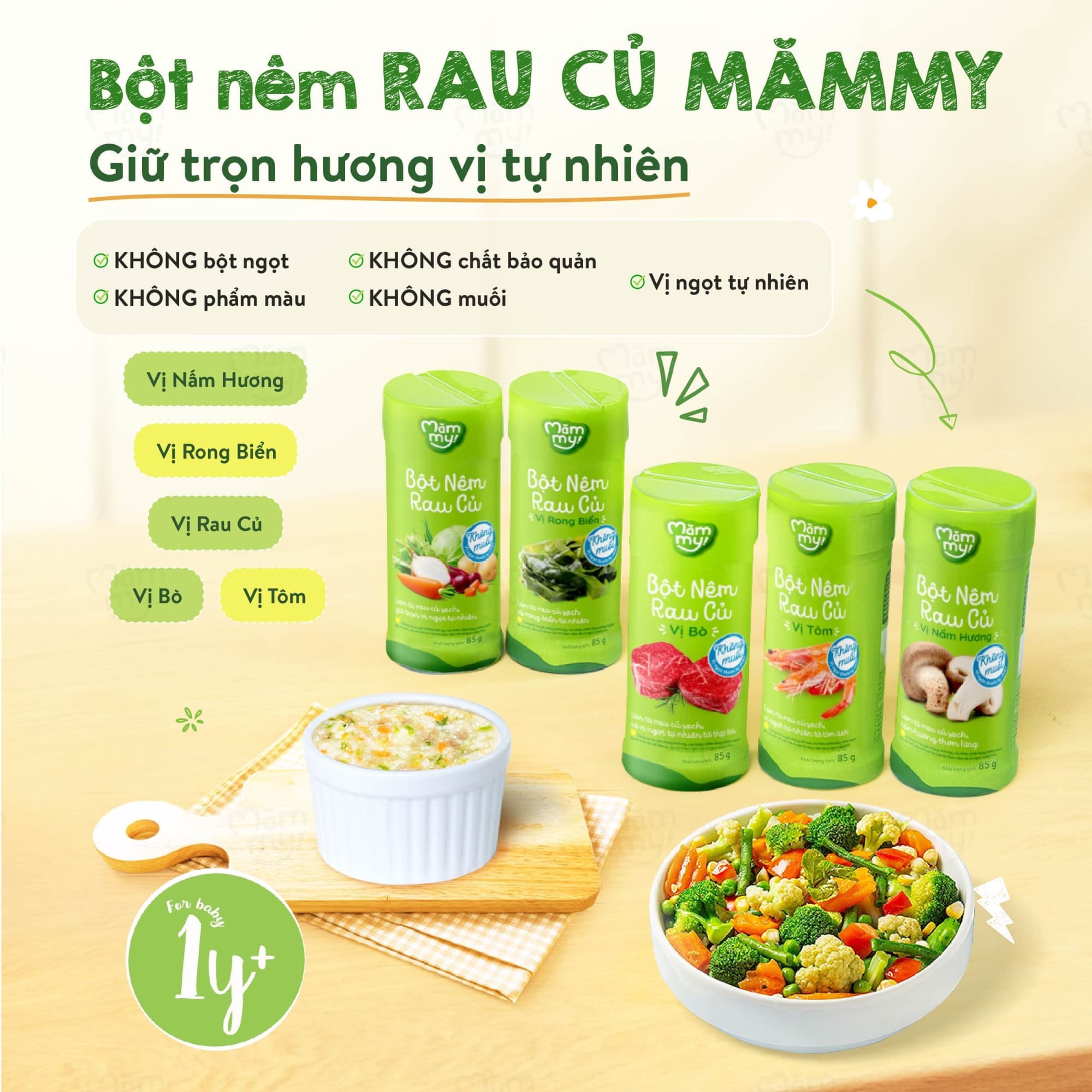 Bột nêm rau củ Mămmy - Hũ 85g 15