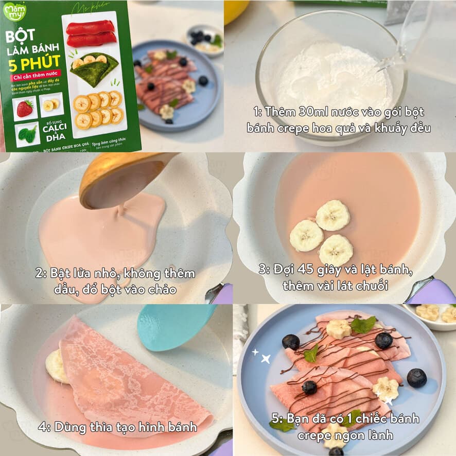 Bột Làm Bánh Crepe Hoa Quả - Hộp 60g 13