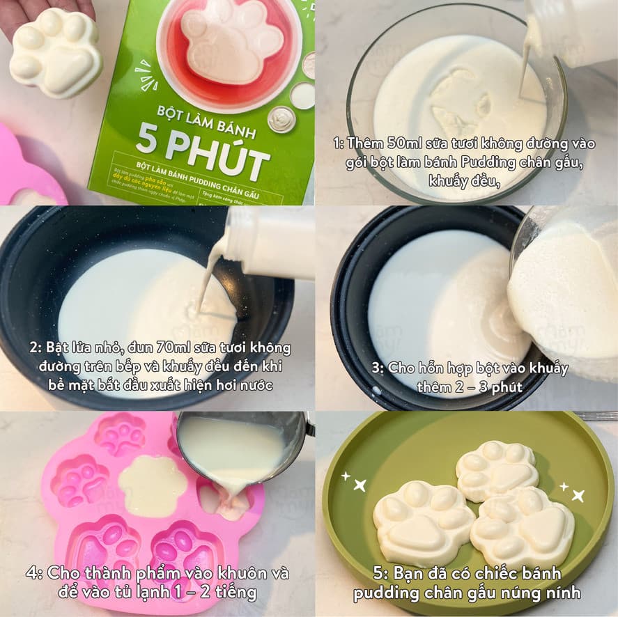 Bột Làm Bánh Pudding Chân Gấu - Hộp 60g 13