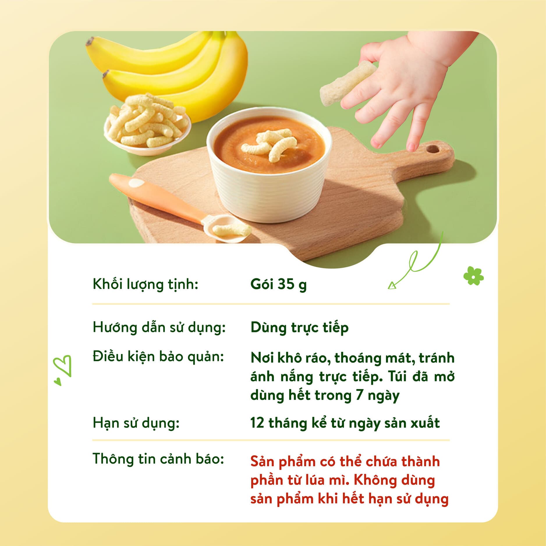 Bánh ăn dặm vị xoài - Túi 35g 5