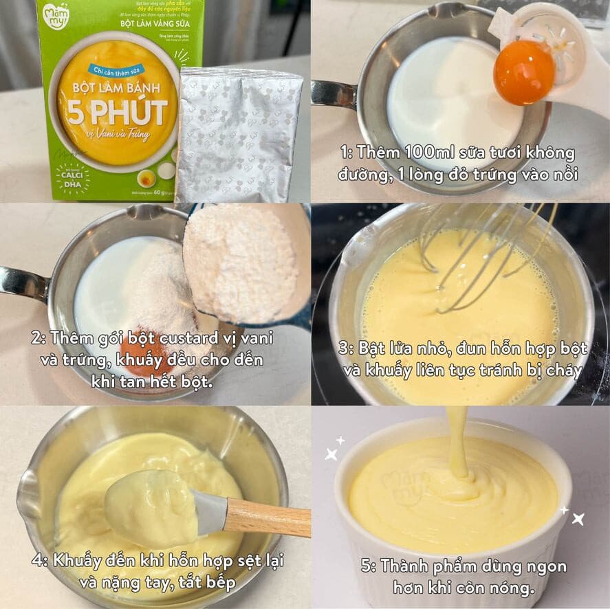 Bột làm váng sữa vị Vani và trứng - Hộp 60g 9