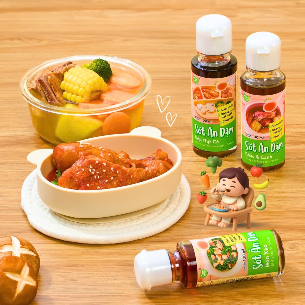 Sốt ăn dặm - Cháo & Canh 100ml 8